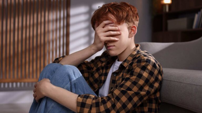 Illustration of a kid masking in autism