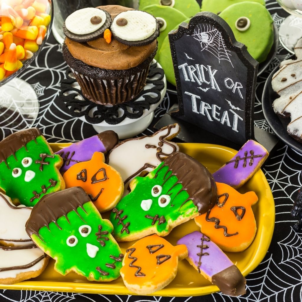 Trick or treat candies in halloween with autism